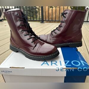 Arizona Jean Company-Women's Maroon Combat Boots Size 10 Brand new in box! 😎